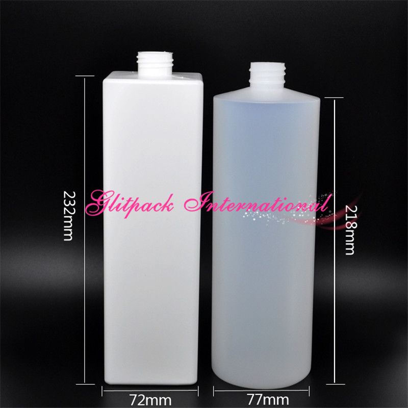 1000ml White Empty Cosmetic Bottle 35oz Hdpe Empty Shampoo Bottles W Pump Dispenser Large Size Cosmetic Packaging Round Square Bottle From Della520 33 51 Dhgate Com