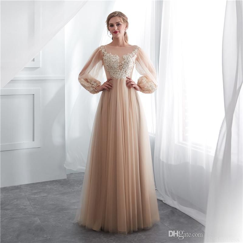 Champagne Long Gown 2024 jacksonvillechristianacademy