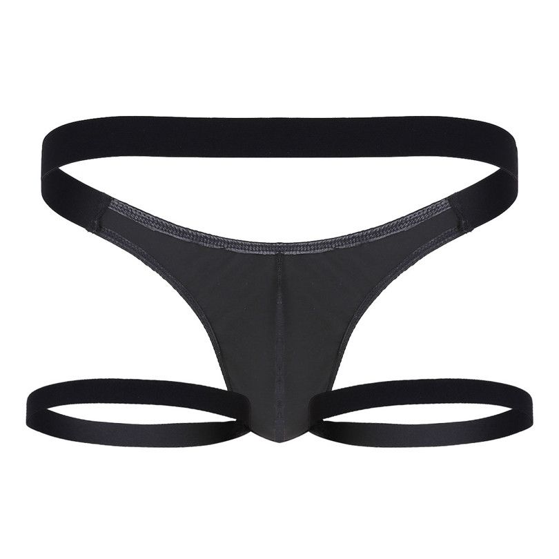 string cuir noir homme