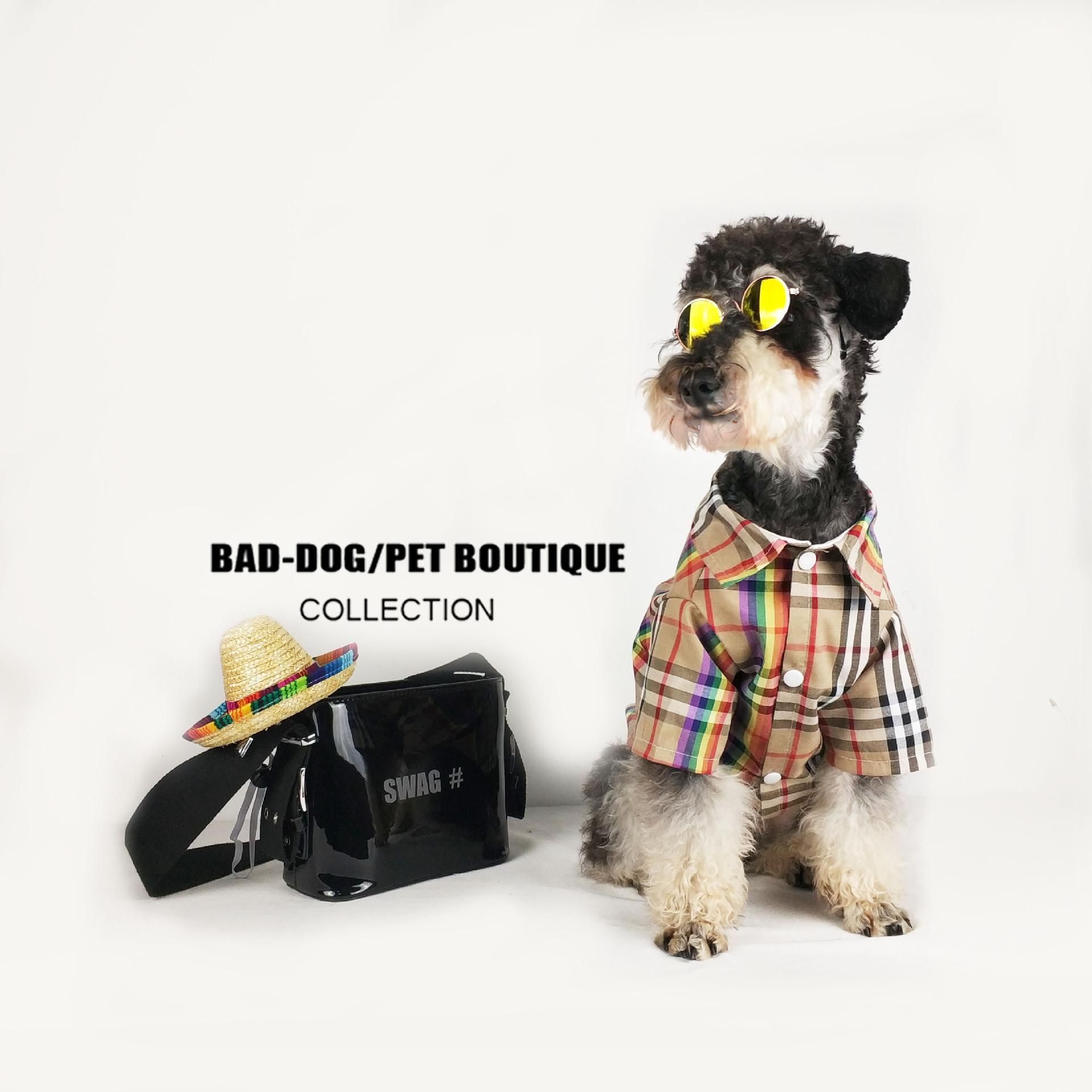 2020 Fashion Dog Shirts Puppy Classic Plaid Shirts Fashion Brand Dog