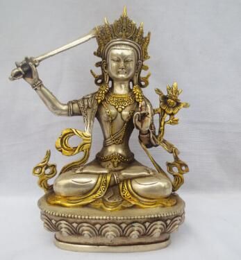 Collectible Decorated Old Handwork Carved Smile Buddha Statue