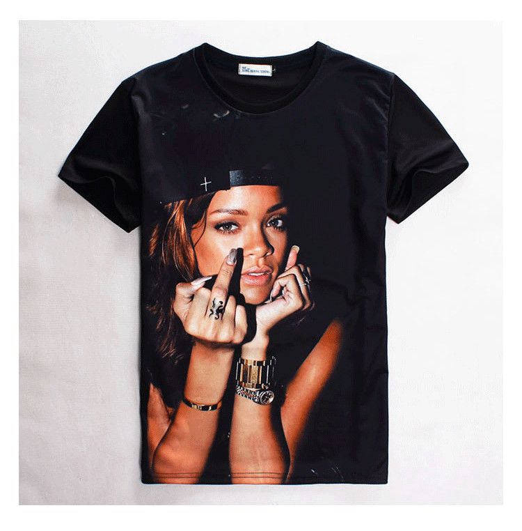 Acquistare Magliette Nere New Fashion Uomo / Donna 3d Personaggio T Shirt  Rihanna T Shirt Stampato Femminile Sexy Maglietta Top Clothes S 2XL  Economico | Consegna Veloce E Qualità | DHgate Italy