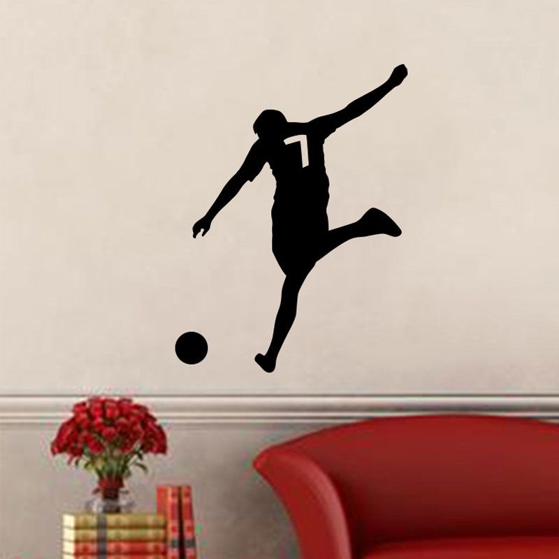 Soccer Players Football Wall Stickers Soccer Wall Decal For Kids Room Sport Football Sticker Boy Bedroom Mural Home Decor From Kity12 3 52 Dhgate Com