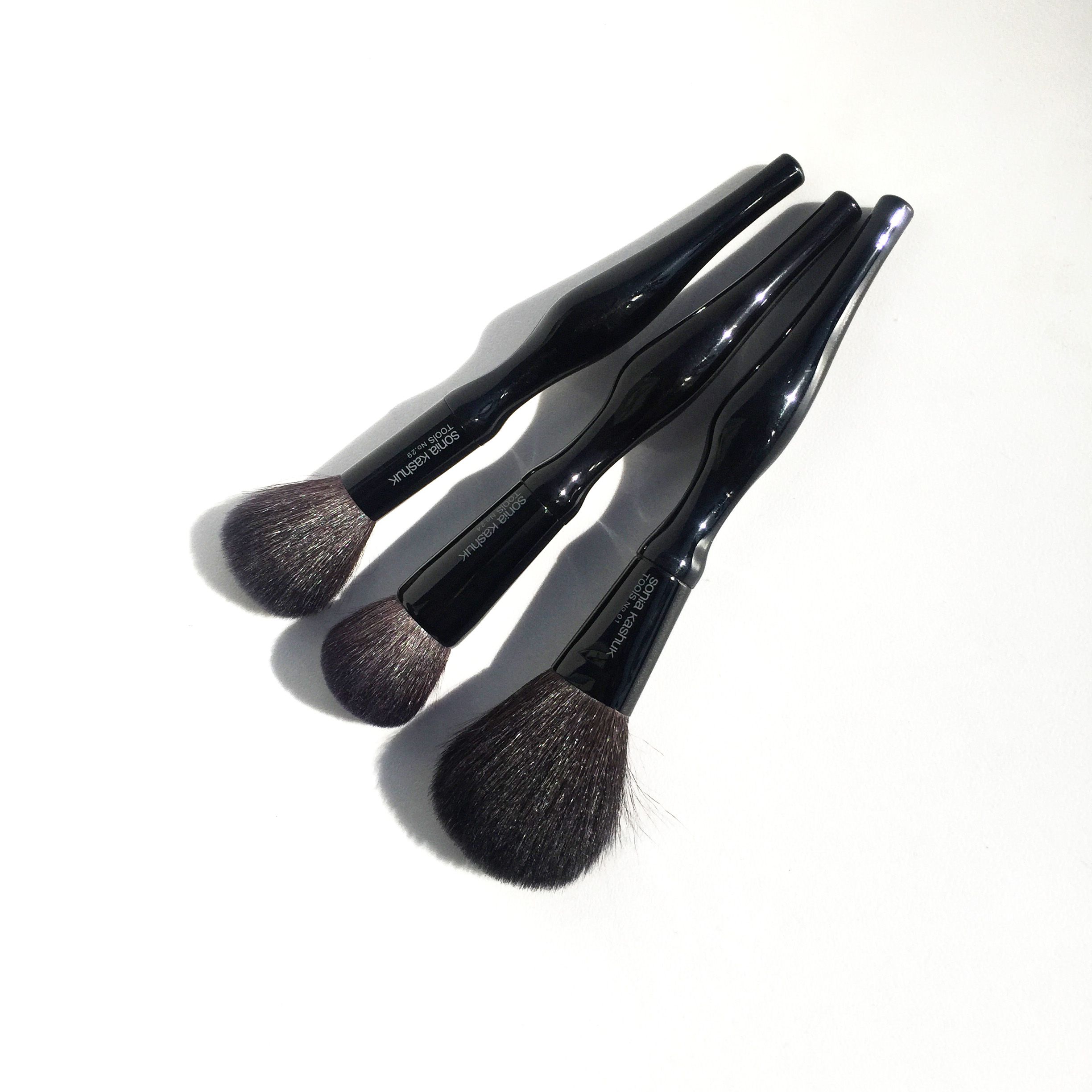 Sonia Kashuk Tools 01 Powder Brush 24 Dense Blush/Powder Brush 29 Domed  Blusher Brush - Soft Fine Goat Hair - Beauty Makeup Brushes Blender