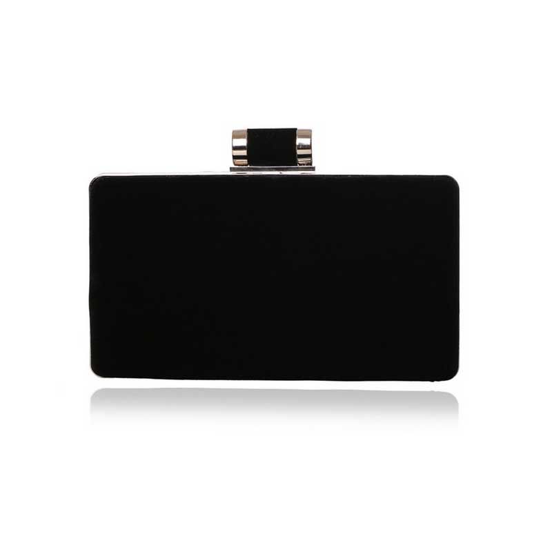 black velvet clutch purse