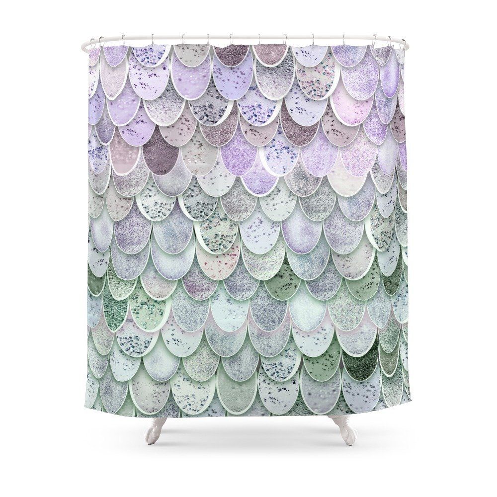 2019 Magic Mermaid Shower Curtain Polyester Fabric Bathroom Home Decoration Waterproof Print Curtains With Hooks From Starch 30 51