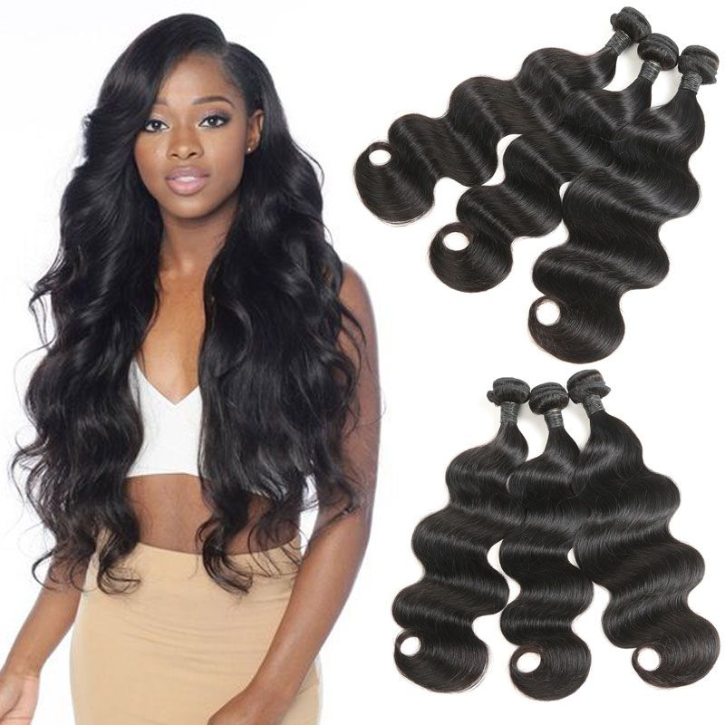 Peruvian Body Wave Hair Weave Bundles Natural Color Human Hair 8