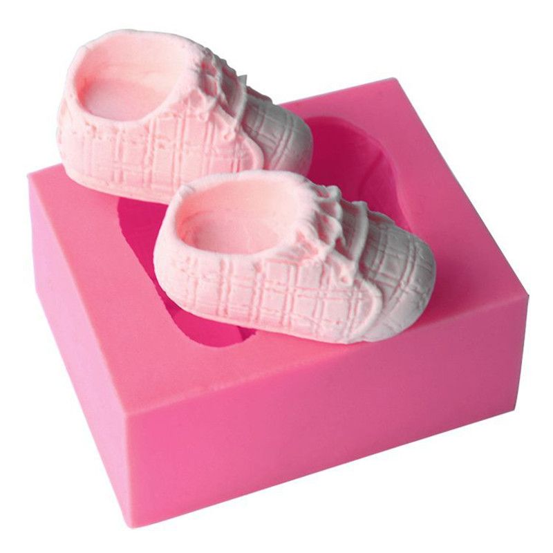 Acheter Pas Cher Mignon Bebe Chaussures Forme Silicone Gateau Moule Diy 3d Bake Ware Moule Pour Chocolat Cookie Clay Fondant Gateau Decoration Outils Du 6 33 Fr Dhgate