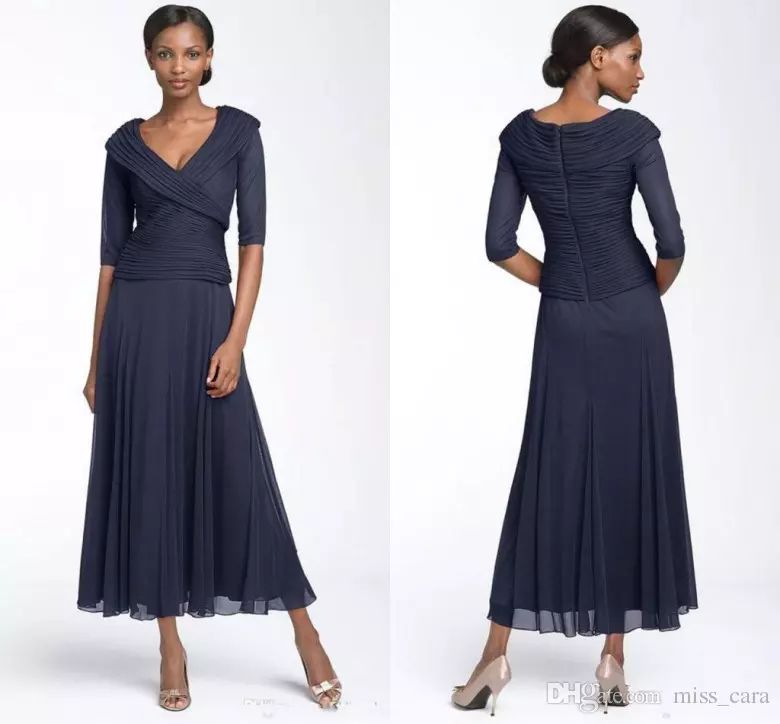 navy mother of the bride gown