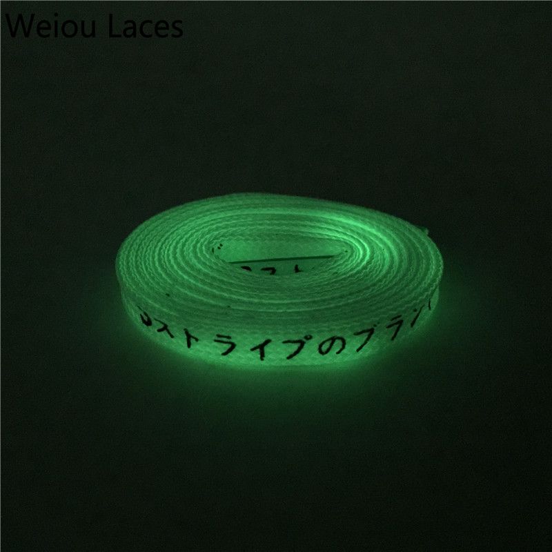 Grosshandel Weiou Fashion Glow In The Dark Druck Japanische Buchstaben Flache Neuheit Schnursenkel Polyester Noctilucence Frauen Manner Kinder Sport Schuhdekoration Von Hzh930 3 69 Auf De Dhgate Com Dhgate