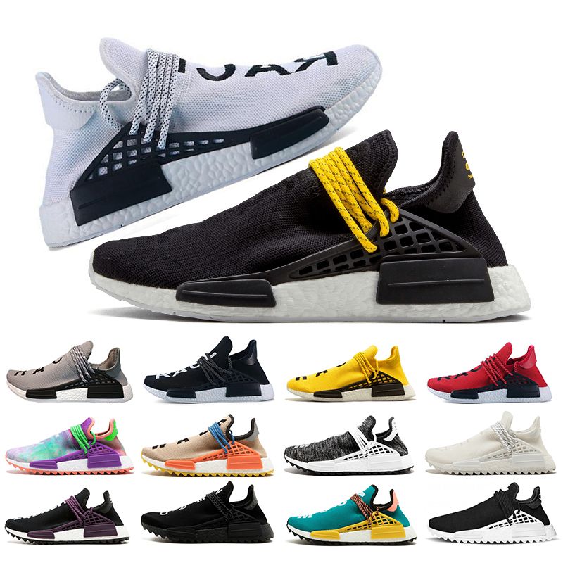 Acquista Adidas Nmd Human Race 2018 Pharrell Williams Nmd Human Race Scarpe  Da Ginnastica Firmate Da Donna Scarpe Da Corsa Da Donna Bianco Nero Holi  Sun Glow Cream Sportive Traspiranti A 27,23