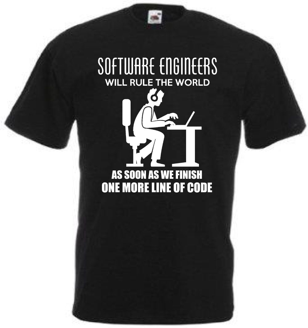 Funny Software Engineer T Shirt Rule The World Joke Gift Computer