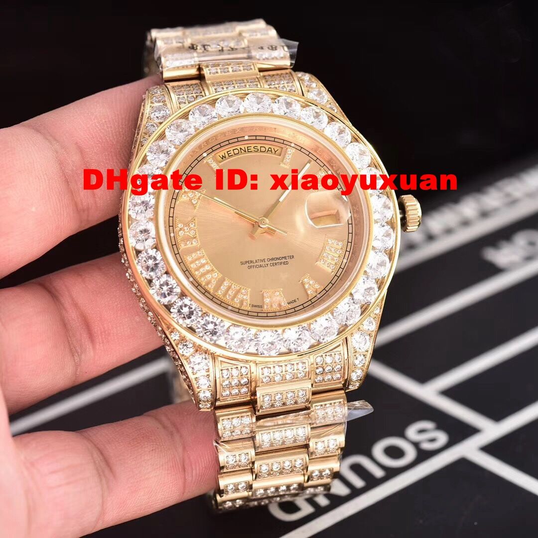 Acquista Orologio Pieno Di Diamanti Con Diamanti, Orologio Da Polso,  Orologio 118238A 2813, Orologio Da Uomo, Colore Oro Con Zaffiro, Movimento  Automatico, Con Zaffiro, Qualità AAA 118238 A 246,19 € Dal Xiaoyuxuan |  It.DHgate.Com