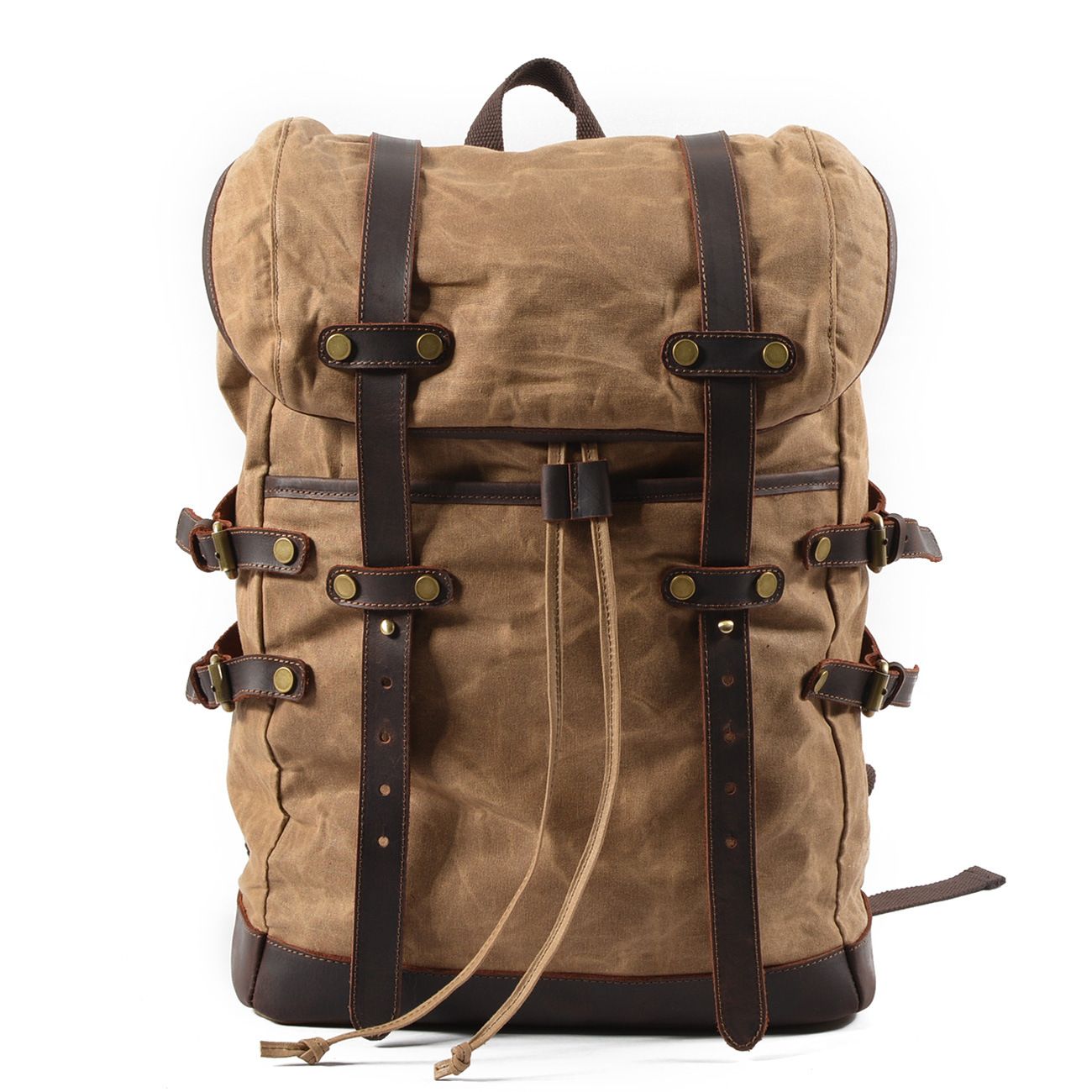 old school canvas backpack