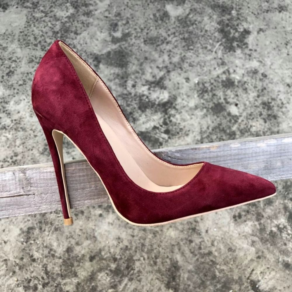 dark red pumps