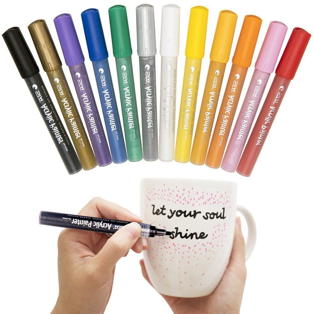 satin al kalici marker boya kalemler karisik renkler isaretleyiciler kirtasiye okul ofis malzemeleri cd ahsap kaya lastik isareti akrilik boya