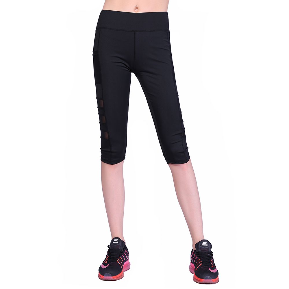 white knee length leggings