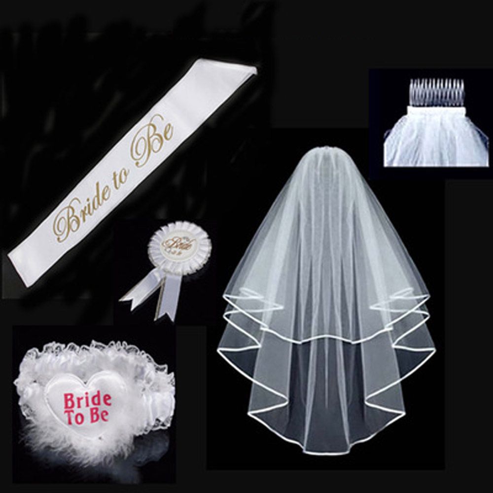 White Lace Garter Hen Night DO Bachelorette Party Accessories