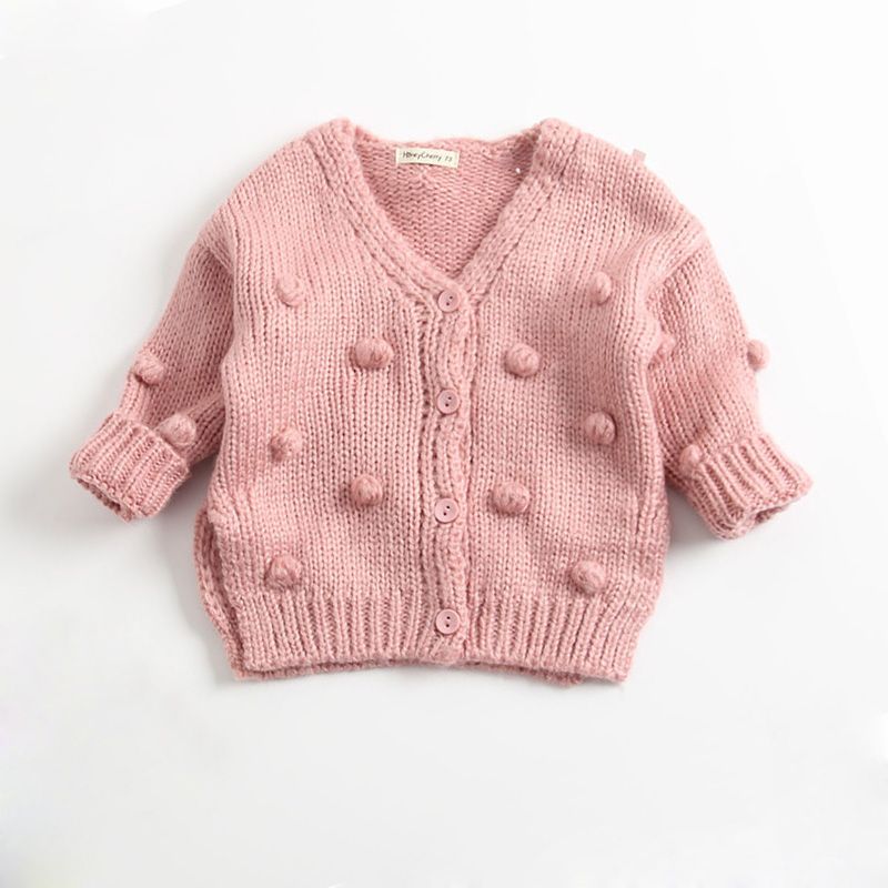 Acquistare Cardigan In Lana Autunno Inverno Neonata Con Maniche A  Palloncino Giacca Moda Maglione Pom Pom Neonate Lavorato A Maglia Cardigan  BC354 Economico | Consegna Veloce E Qualità | DHgate Italy