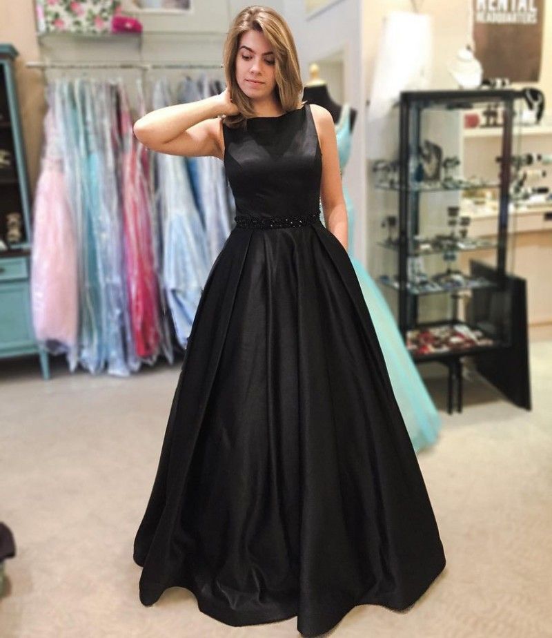 vestido de madrinha preto longo