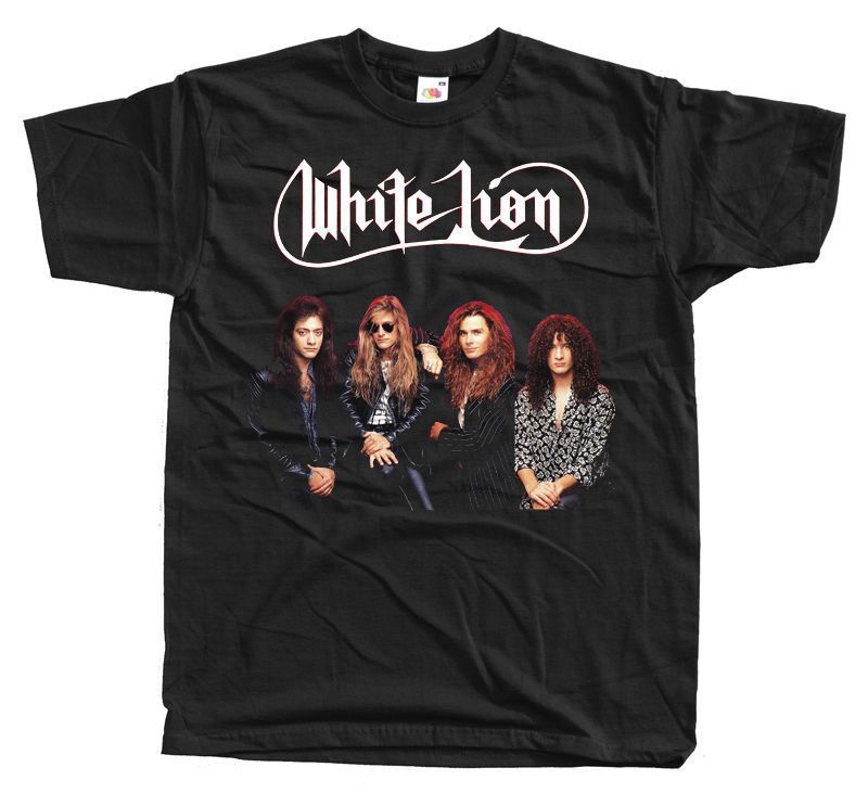 White lion band t shirt Clearance