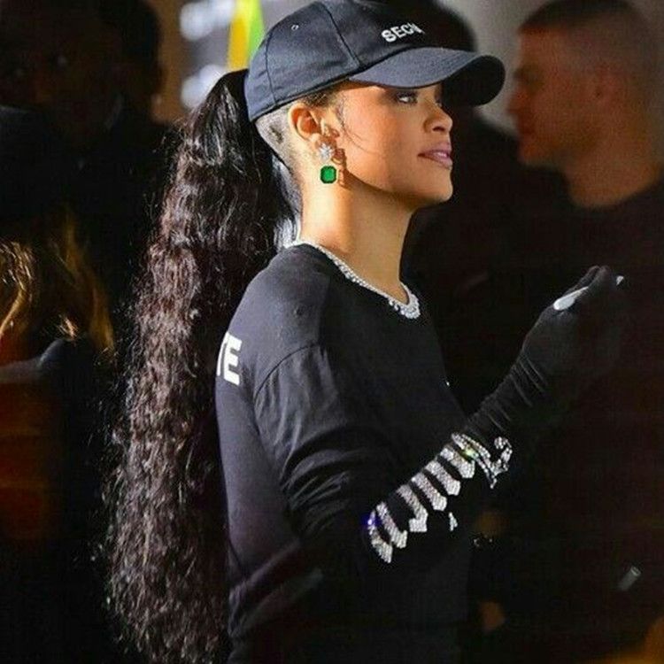 Rihanna Hairstyle Brazilian Hair Ponytails 100 Human Hair