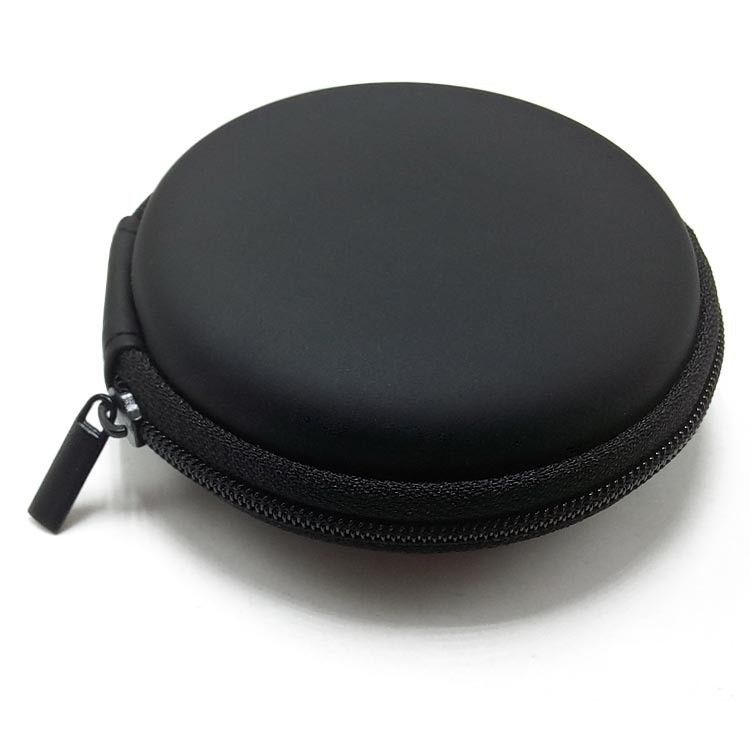8 * 8 * 3 cm Eva Zipper Oortelefoon Oordopjes Hard Case Box Opslag Draagtassen Pouch Bag SD Card Hold PU Charms Dozen 800pcs / lot