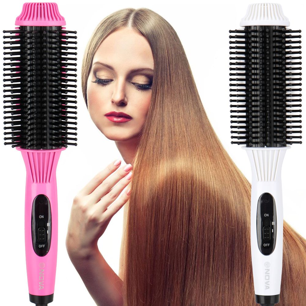 2 In 1 Anion Fast Heat Curler Hair Straightener Electric Hair Comb