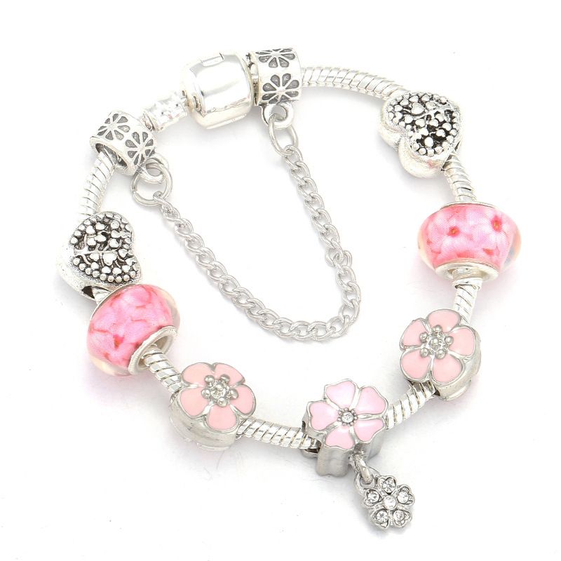 pink and blue pandora charm