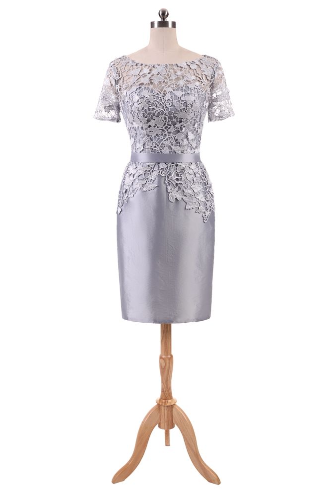 gray cocktail dress for wedding