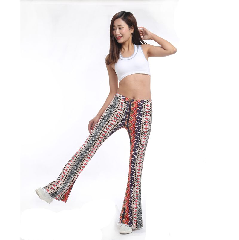 aztec bell bottom pants