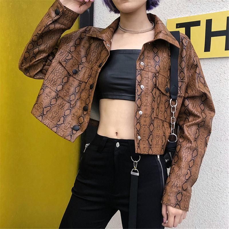 cropped snakeskin jacket