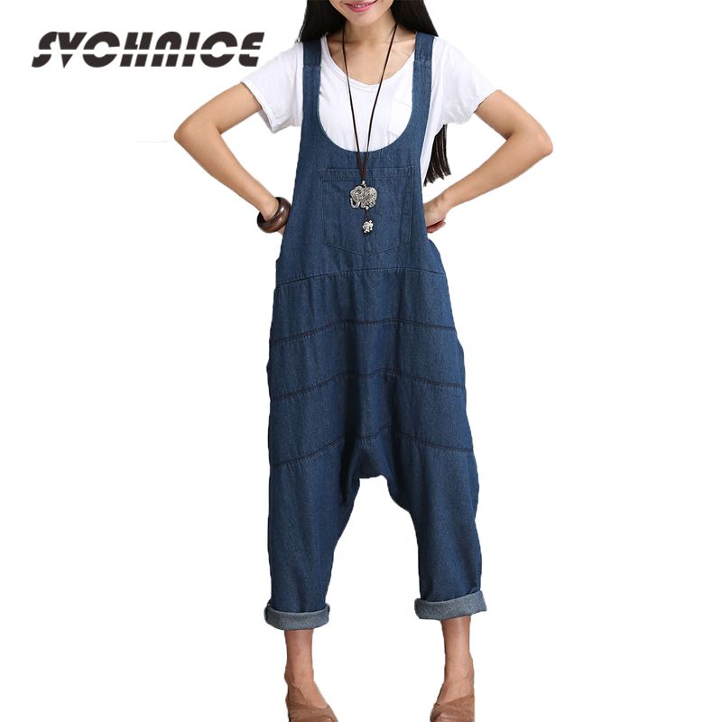 denim harem jumpsuit