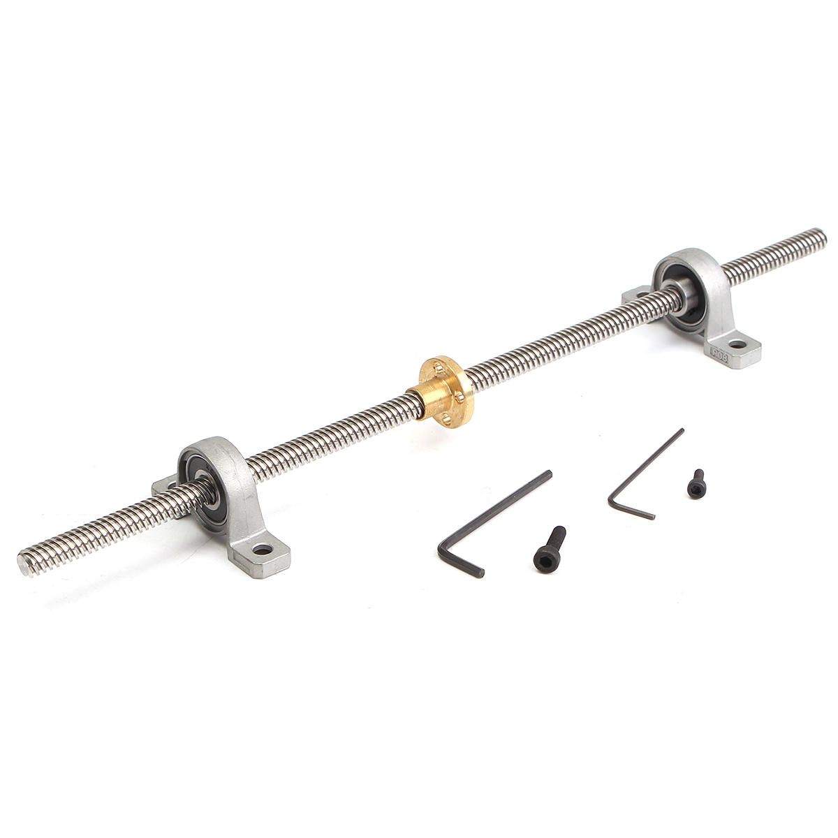 LILICEN HYF 3D Printer Parts Stainless Steel Lead Screw Coupling Shaft Mounting Bracket T8 300mm for 3D Printer LILICEN HYF 3D Printer Parts Stainless Steel Lead Screw Coupling Shaft Mounting Bracket T8 300mm for 3D Printer