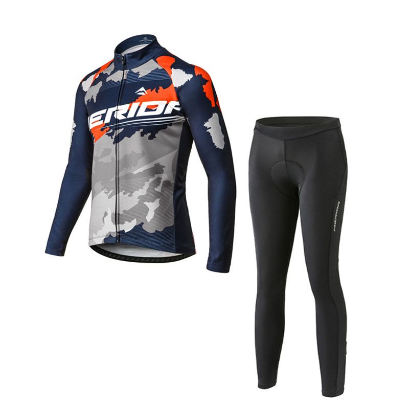 New Mens Team Riding Long Sleeve Jersey Pants Kits Cycling Bike Shirt Pants Sets