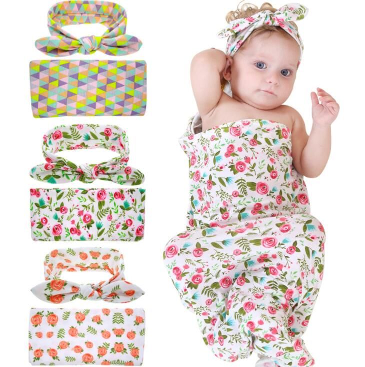 swaddle blanket and bow set