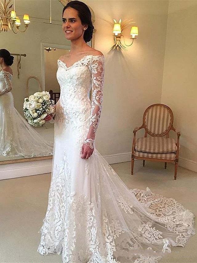 Lace Mermaid Wedding Dresses Fishtail 