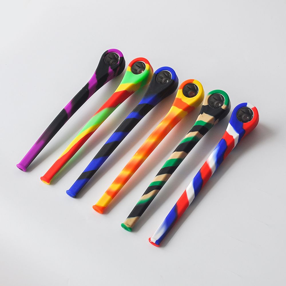 2020 DHL New Design 12.0inch Silicone Hand Pipe Silicone Smoking Pipe