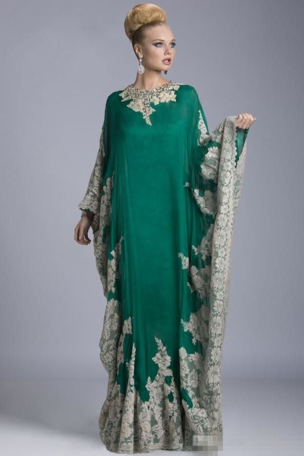 chiffon kaftan gown