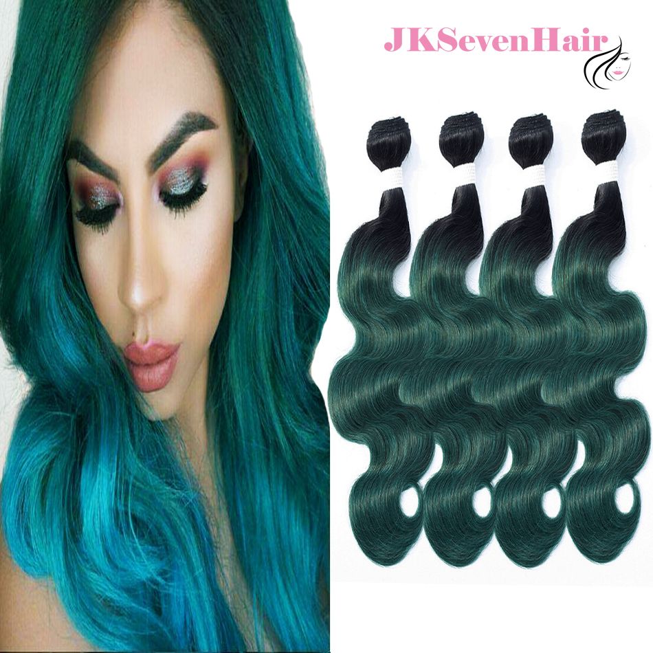 Acheter Body Wave 1b Vert Fonce Ombre Bresilien Vierge Extensions De Cheveux 4 Faisceaux Deux Tons Vert Fonce Indien Malaisien Peruvien Trames De Cheveux De 165 11 Du Jksevenhair Dhgate Com