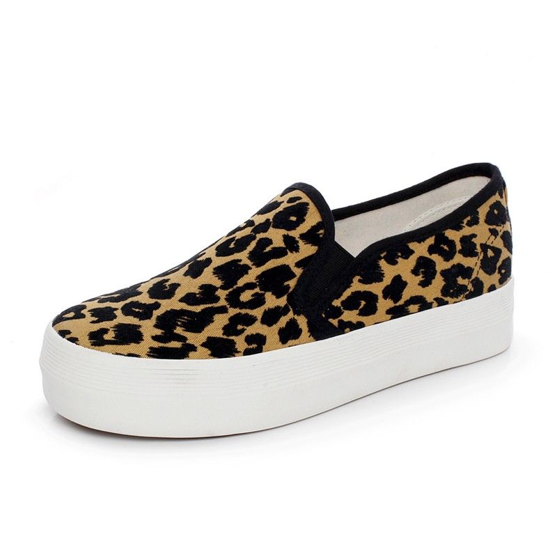 leopard flat sneakers