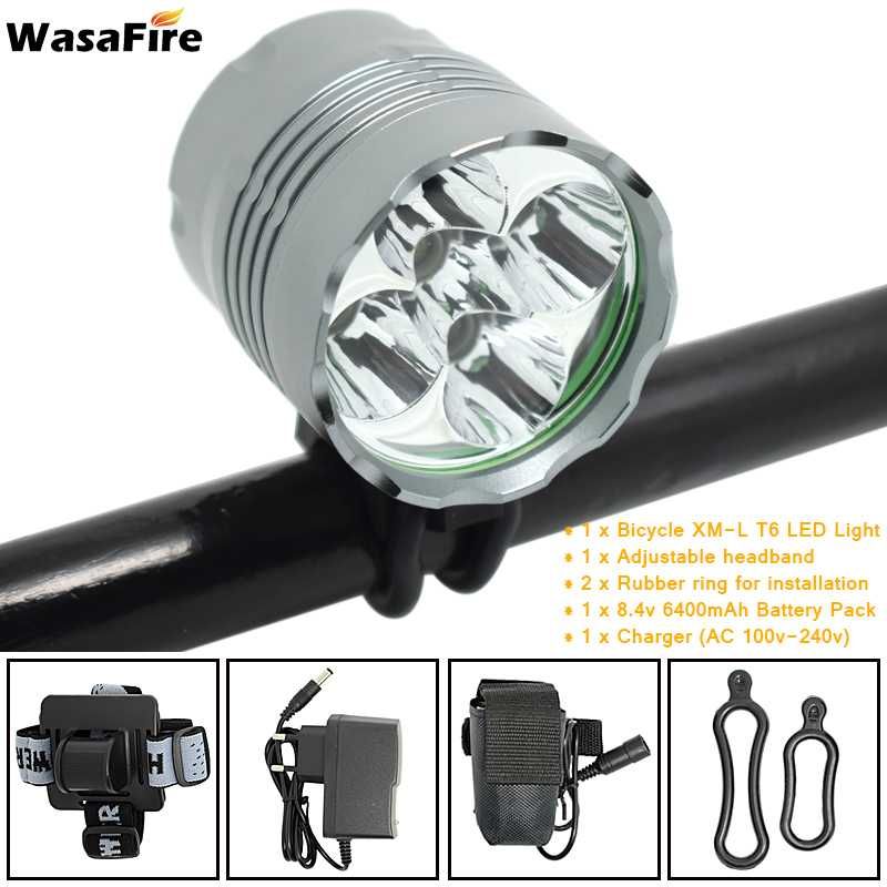 Waterproof 6000LM Bicycle Light Headlamp Bright Bike Lamp Headlight