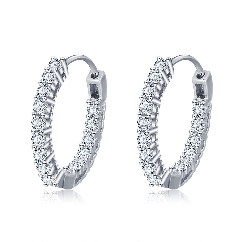 2019 Hot Fashion Circle Exquisite Diamond Stud Earrings Styles