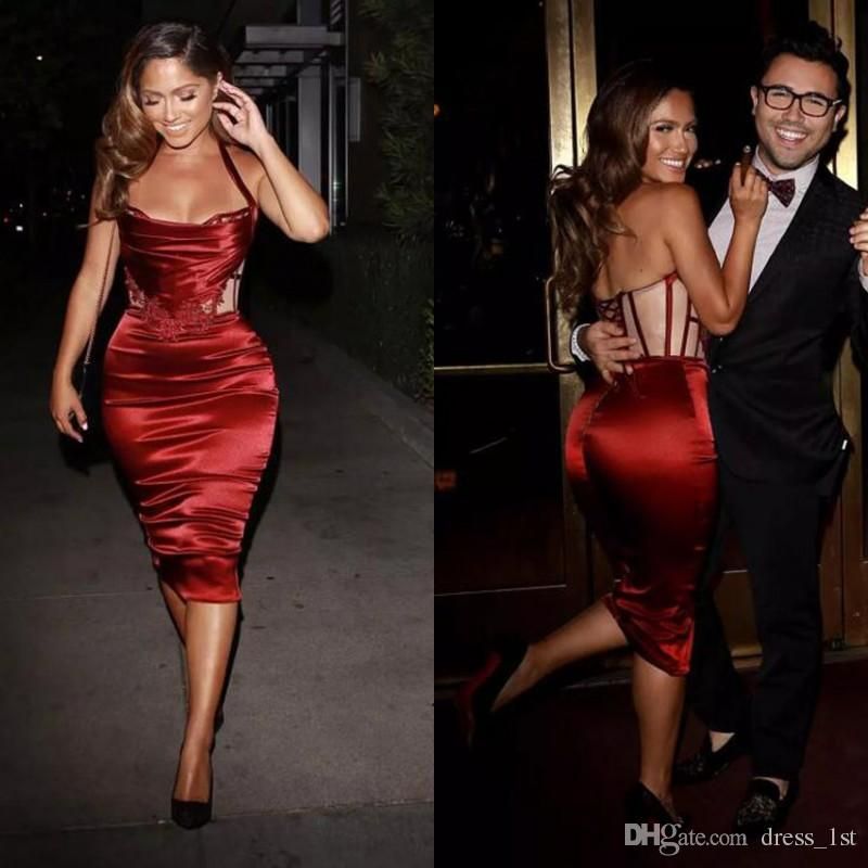 vestido vermelho cetim de seda