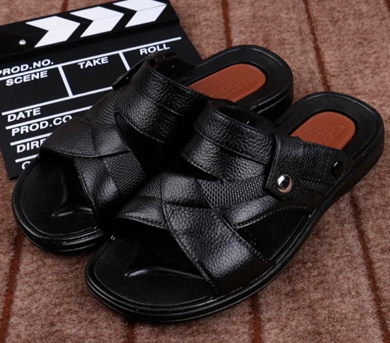 mens material flip flops