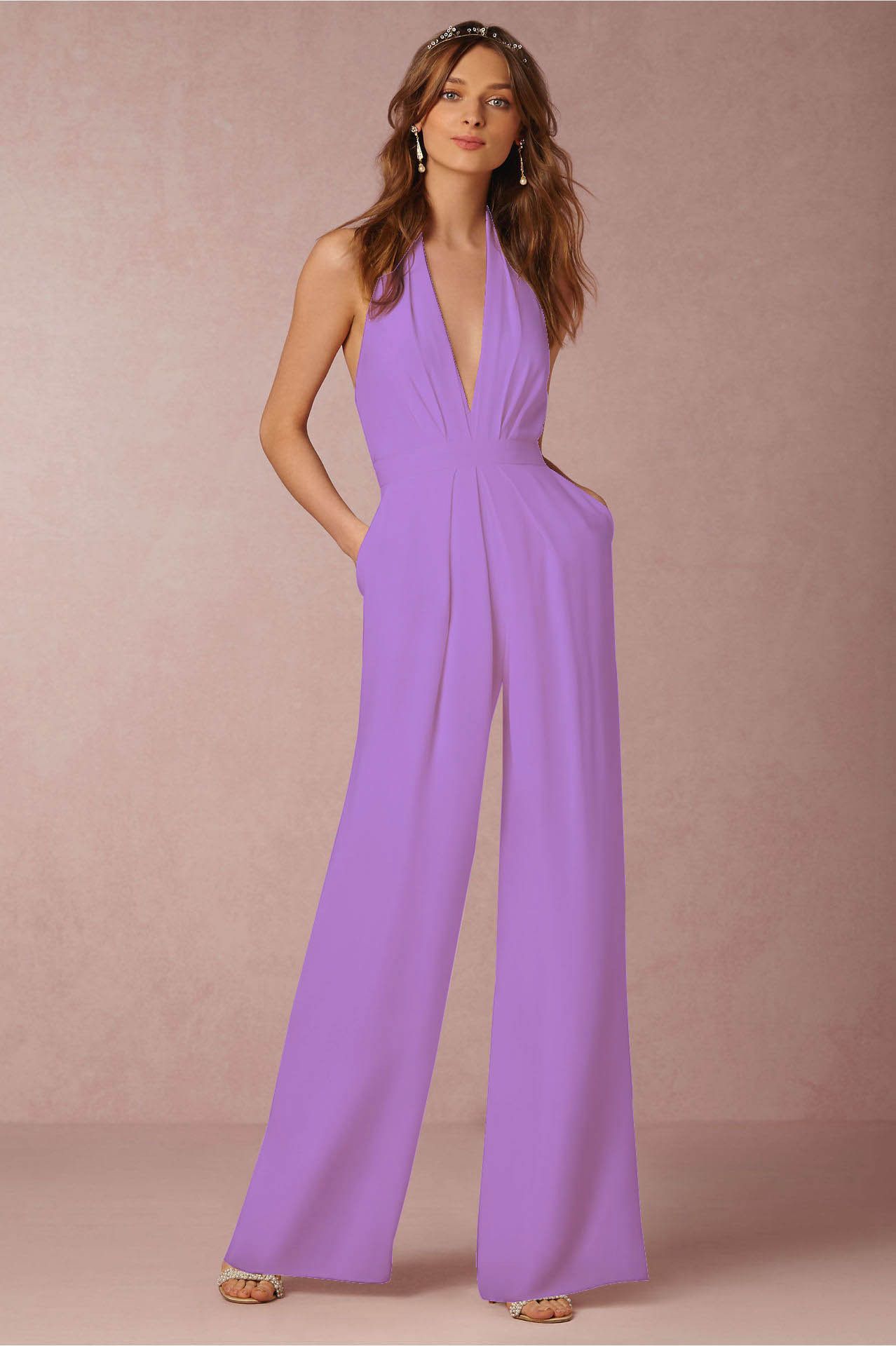 purple jumpsuit for wedding