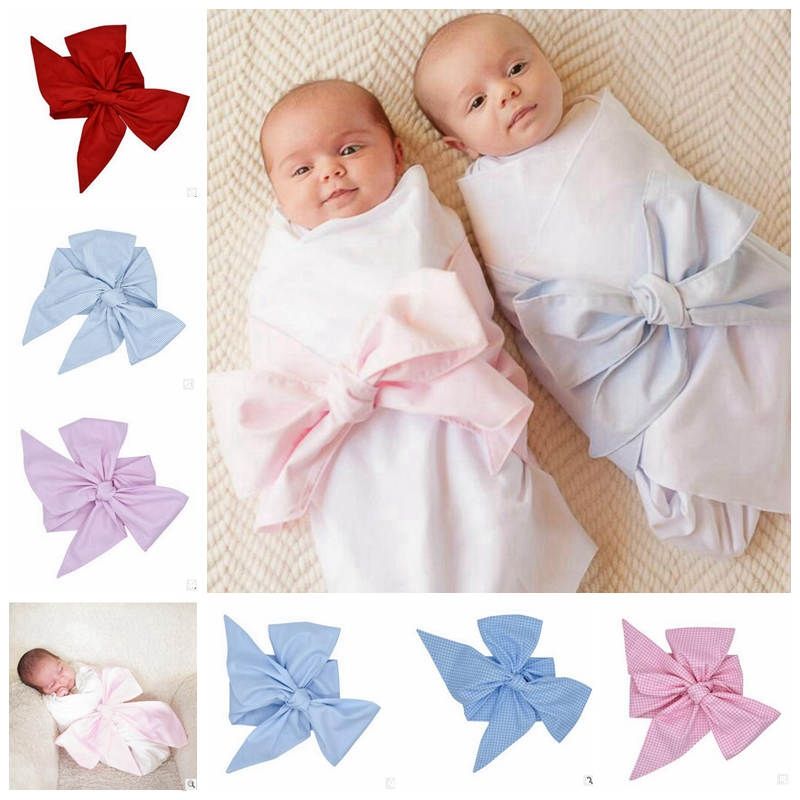 baby swaddle with bow