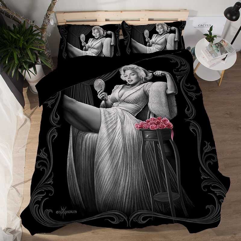 Luxury Marilyn Monroe Bedding Set Twin Queen King Double 3d Skull