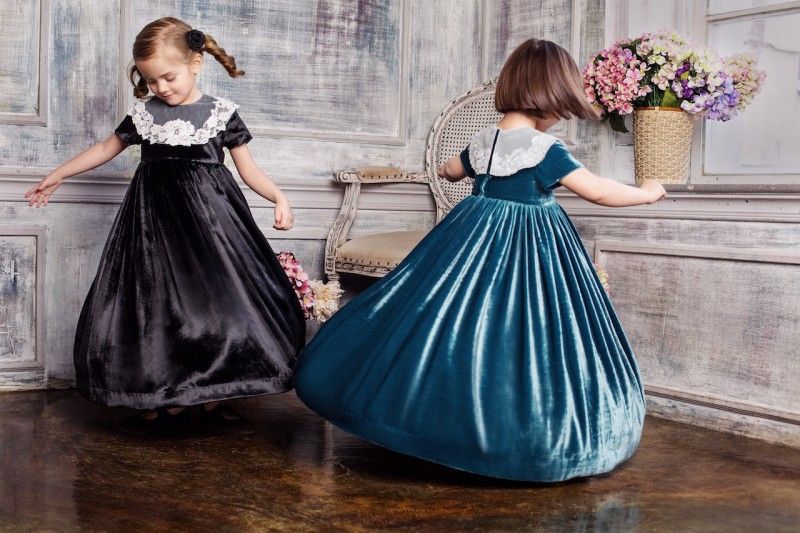 Color Az Vestido De Manga Corta Para Mujer Y Niña De Gasa Color Az Vestido De Manga Corta Para Mujer Y Niña De Gasa