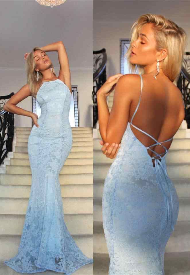 baby blue mermaid dress